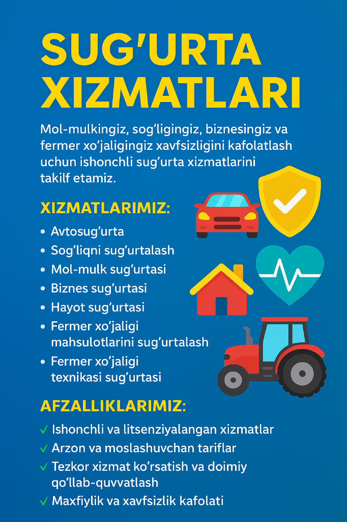 Sug'urta xizmatlarini ko'rsatish